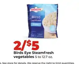 Hy-Vee Birds Eye Steamfresh vegetables offer
