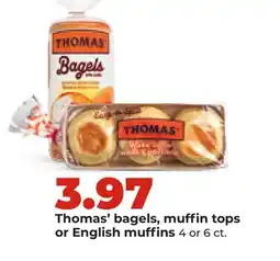 Hy-Vee Thomas' bagels, muffin tops or English muffins offer