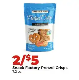 Hy-Vee Snack Factory Pretzel Crisps offer