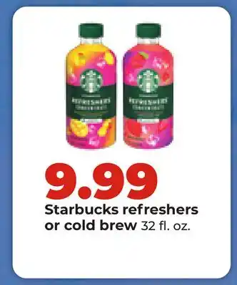 Hy-Vee Starbucks refreshers or cold brew offer