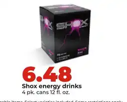 Hy-Vee Shox energy drinks offer