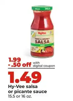 Hy-Vee Hy-Vee salsa or picante sauce offer