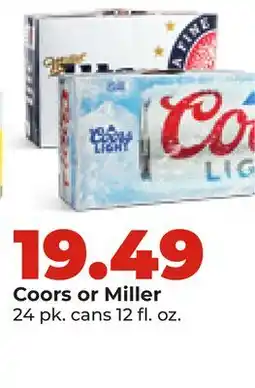 Hy-Vee Coors or Miller offer