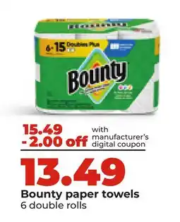 Hy-Vee Bounty paper towels offer