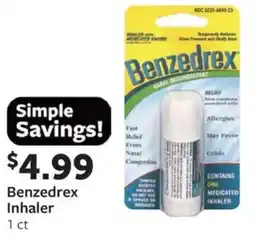 Fareway Benzedrex inhaler offer