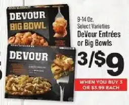 IGA DeVour Entrées or Big Bowls offer