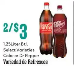 Market Basket Coke or dr pepper variedad de refrescos offer