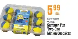 Market Basket Summer fun two-bite minion cupcakes offer