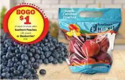 Meijer Southern Peaches or Blueberries offer