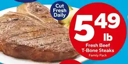 Save a Lot Fresh beef t-bone steaks offer