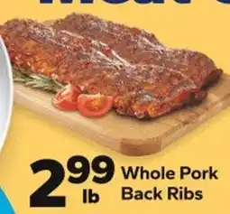 Save a Lot Whole pork back ribs offer