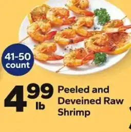 Save a Lot Peeled and deveined raw shrimp offer