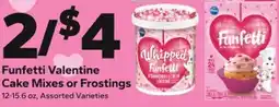 Save a Lot Funfetti valentine cake mixes or frostings offer