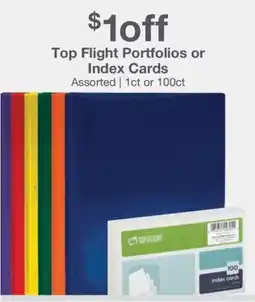 Kinney Drugs Top flight portfolios or index cards offer
