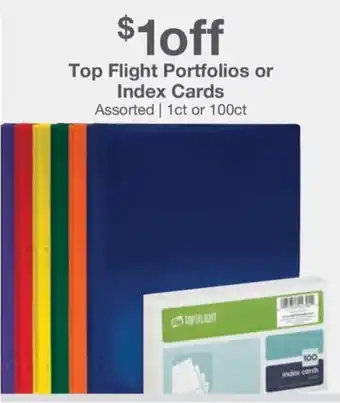 Kinney Drugs Top flight portfolios or index cards offer