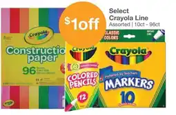 Kinney Drugs Select crayola line offer