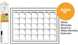 Kinney Drugs White Message Board or White Monthly Calendar offer