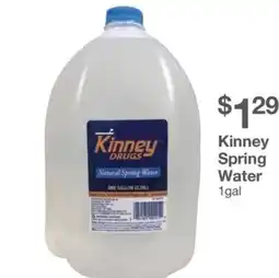 Kinney Drugs Kinney spring water offer