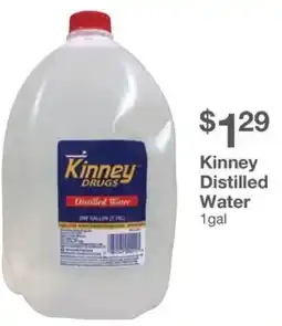Kinney Drugs Kinney Distilled Water offer
