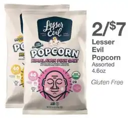 Kinney Drugs Lesser evil popcorn offer