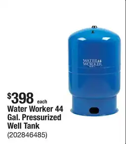 The Home Depot Water Worker 44 Gal. Pressurized Well Tank offer