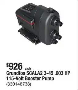 The Home Depot Grundfos SCALA2 3-45 .603 HP 115-Volt Booster Pump offer