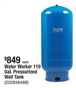 The Home Depot Water Worker 119 Gal. Pressurized Well Tank offer