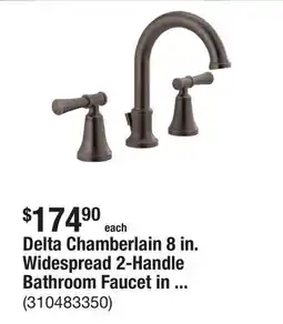 The Home Depot Delta Chamberlain 8 in. Widespread 2-Handle Bathroom Faucet in Venetian Bronze offer