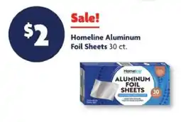 Family Dollar Homeline Aluminum Foil Sheets 30 ct offer
