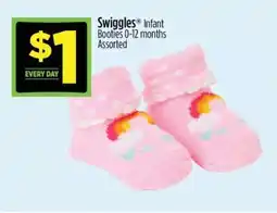 Dollar General Swiggles Infant Booties offer