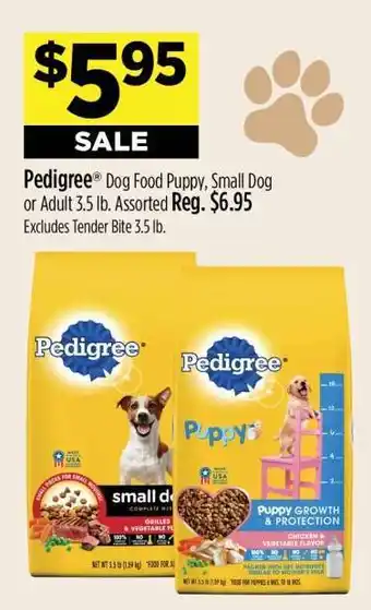Dollar General Pedigree Dog Food offer