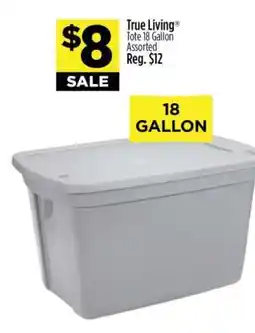 Dollar General True Living Tote 18 Gallon Assorted offer