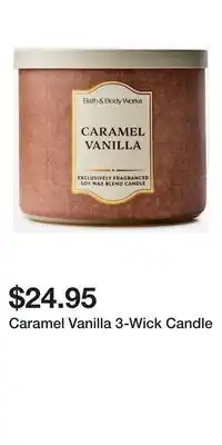 Bath & Body Works Caramel Vanilla 3-Wick Candle offer