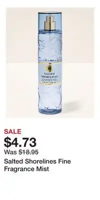Bath & Body Works Salted Shorelines Fine Fragrance Mist offer