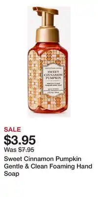Bath & Body Works Sweet Cinnamon Pumpkin Gentle & Clean Foaming Hand Soap offer