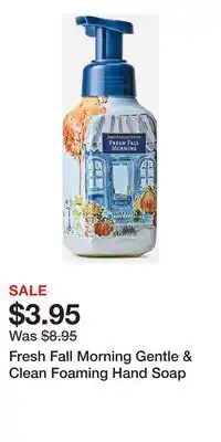 Bath & Body Works Fresh Fall Morning Gentle & Clean Foaming Hand Soap offer