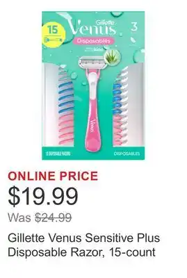Costco Gillette Venus Sensitive Plus Disposable Razor, 15-count offer