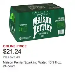 Costco Maison Perrier Sparkling Water, 16.9 fl oz, 24-count offer