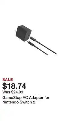 Game Stop GameStop AC Adapter for Nintendo Switch 2 offer