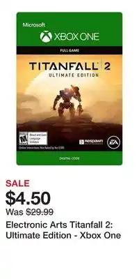 Game Stop Electronic Arts Titanfall 2: Ultimate Edition - Xbox One offer