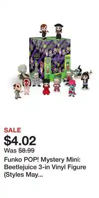 Game Stop Funko POP! Mystery Mini: Beetlejuice 3-in Vinyl Figure (Styles May Vary) offer