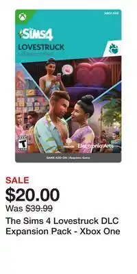 Game Stop The Sims 4 Lovestruck DLC Expansion Pack - Xbox One offer