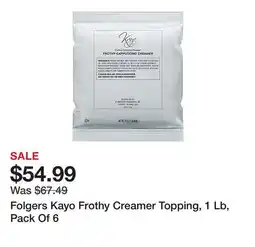 Office Depot Folgers Kayo Frothy Creamer Topping, 1 Lb, Pack Of 6 offer