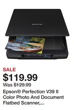 Office Depot Epson Perfection V39 II Color Photo And Document Flatbed Scanner, Black, B11B268201 offer