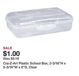 Office Depot Cra-Z-Art Plastic School Box, 2-3/16H x 5-3/16W x 8D, Clear offer