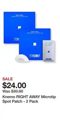 Ulta Beauty Knemo RIGHT AWAY Microtip Spot Patch offer