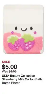 Ulta Beauty ULTA Beauty Collection Strawberry Milk Carton Bath Bomb Fizzer offer