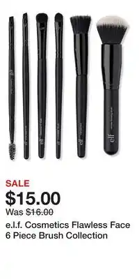 Ulta Beauty e.l.f. Cosmetics Flawless Face 6 Piece Brush Collection offer