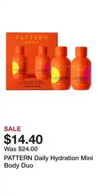 Ulta Beauty PATTERN Daily Hydration Mini Body Duo offer