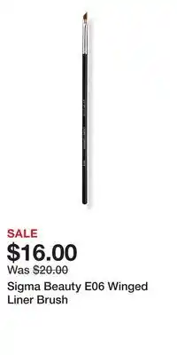 Ulta Beauty Sigma Beauty E06 Winged Liner Brush offer